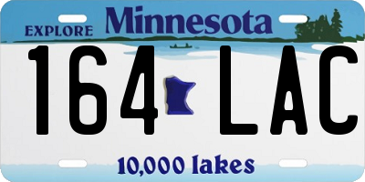 MN license plate 164LAC
