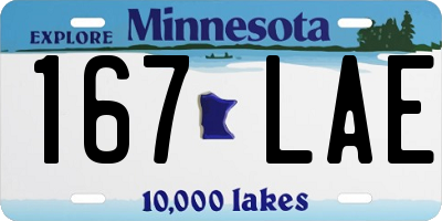 MN license plate 167LAE