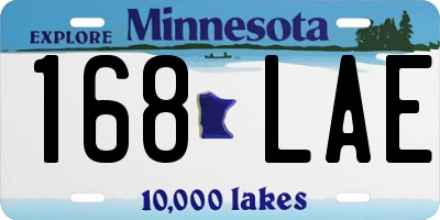 MN license plate 168LAE