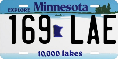 MN license plate 169LAE