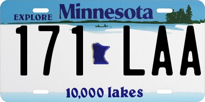 MN license plate 171LAA