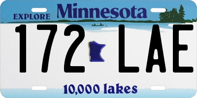 MN license plate 172LAE