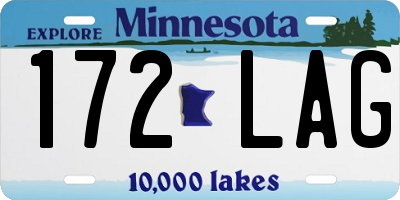 MN license plate 172LAG
