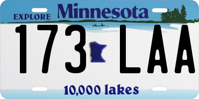 MN license plate 173LAA
