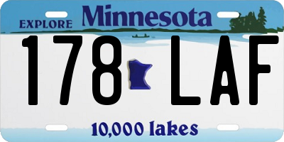 MN license plate 178LAF