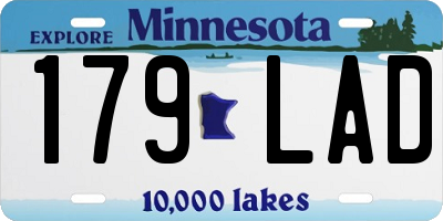 MN license plate 179LAD