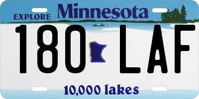MN license plate 180LAF