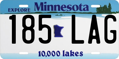 MN license plate 185LAG