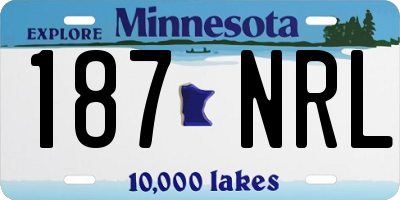 MN license plate 187NRL