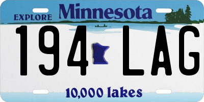 MN license plate 194LAG