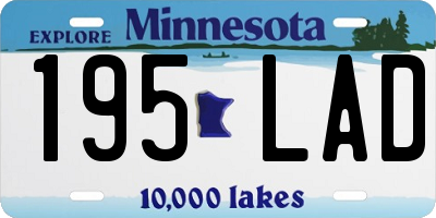 MN license plate 195LAD