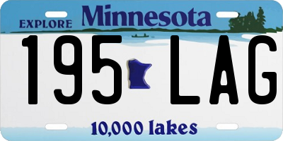 MN license plate 195LAG