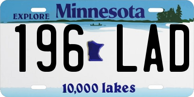 MN license plate 196LAD