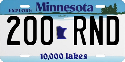 MN license plate 200RND