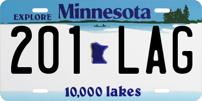 MN license plate 201LAG