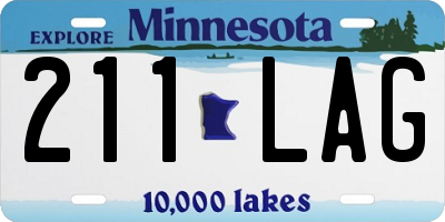 MN license plate 211LAG