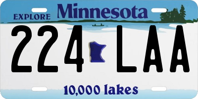 MN license plate 224LAA