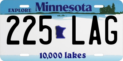 MN license plate 225LAG