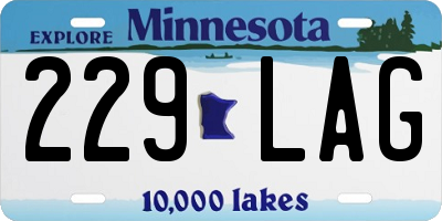 MN license plate 229LAG