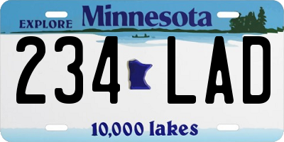 MN license plate 234LAD