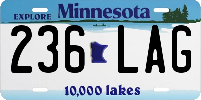 MN license plate 236LAG
