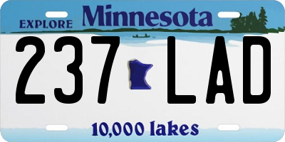 MN license plate 237LAD