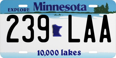 MN license plate 239LAA