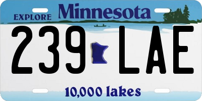 MN license plate 239LAE
