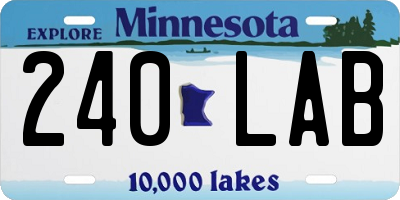 MN license plate 240LAB