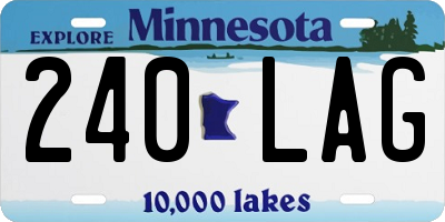 MN license plate 240LAG