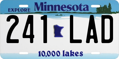 MN license plate 241LAD