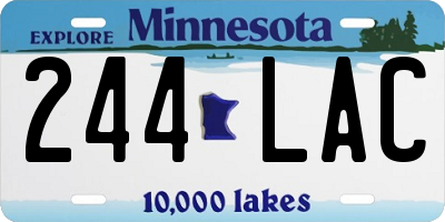 MN license plate 244LAC