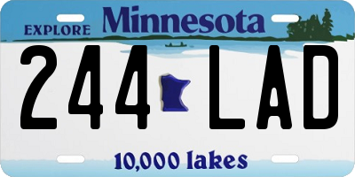 MN license plate 244LAD