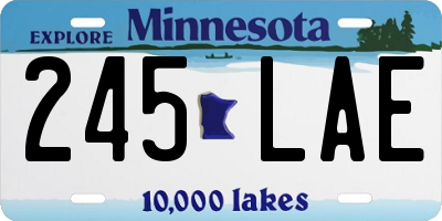 MN license plate 245LAE