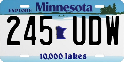 MN license plate 245UDW