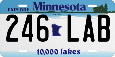 MN license plate 246LAB