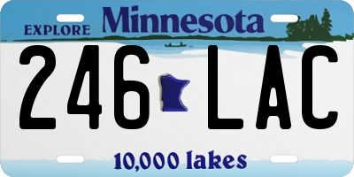 MN license plate 246LAC