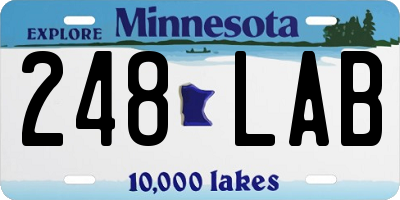 MN license plate 248LAB
