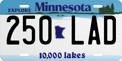 MN license plate 250LAD
