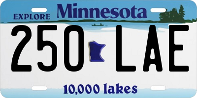 MN license plate 250LAE