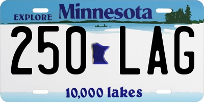 MN license plate 250LAG
