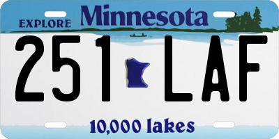 MN license plate 251LAF