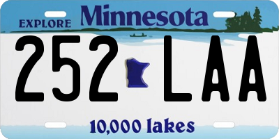 MN license plate 252LAA