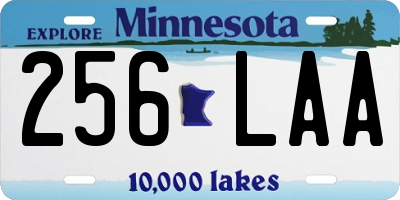 MN license plate 256LAA