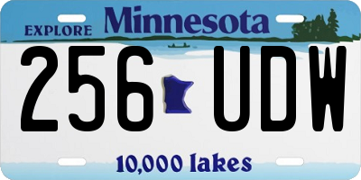 MN license plate 256UDW