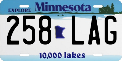 MN license plate 258LAG