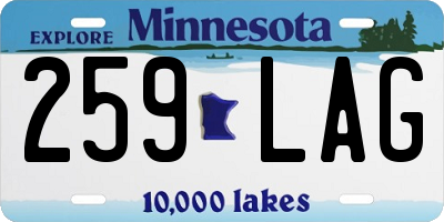 MN license plate 259LAG