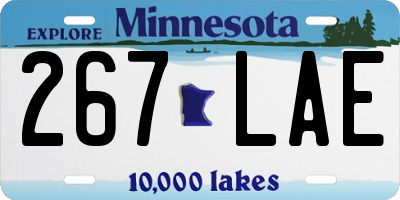 MN license plate 267LAE
