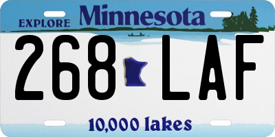 MN license plate 268LAF