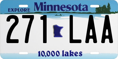 MN license plate 271LAA